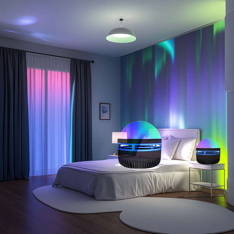 5V Starry Sky Northern Lights LED Projector Night Atmosphere Magic Ball Light Water Ripple Bedside Lamp