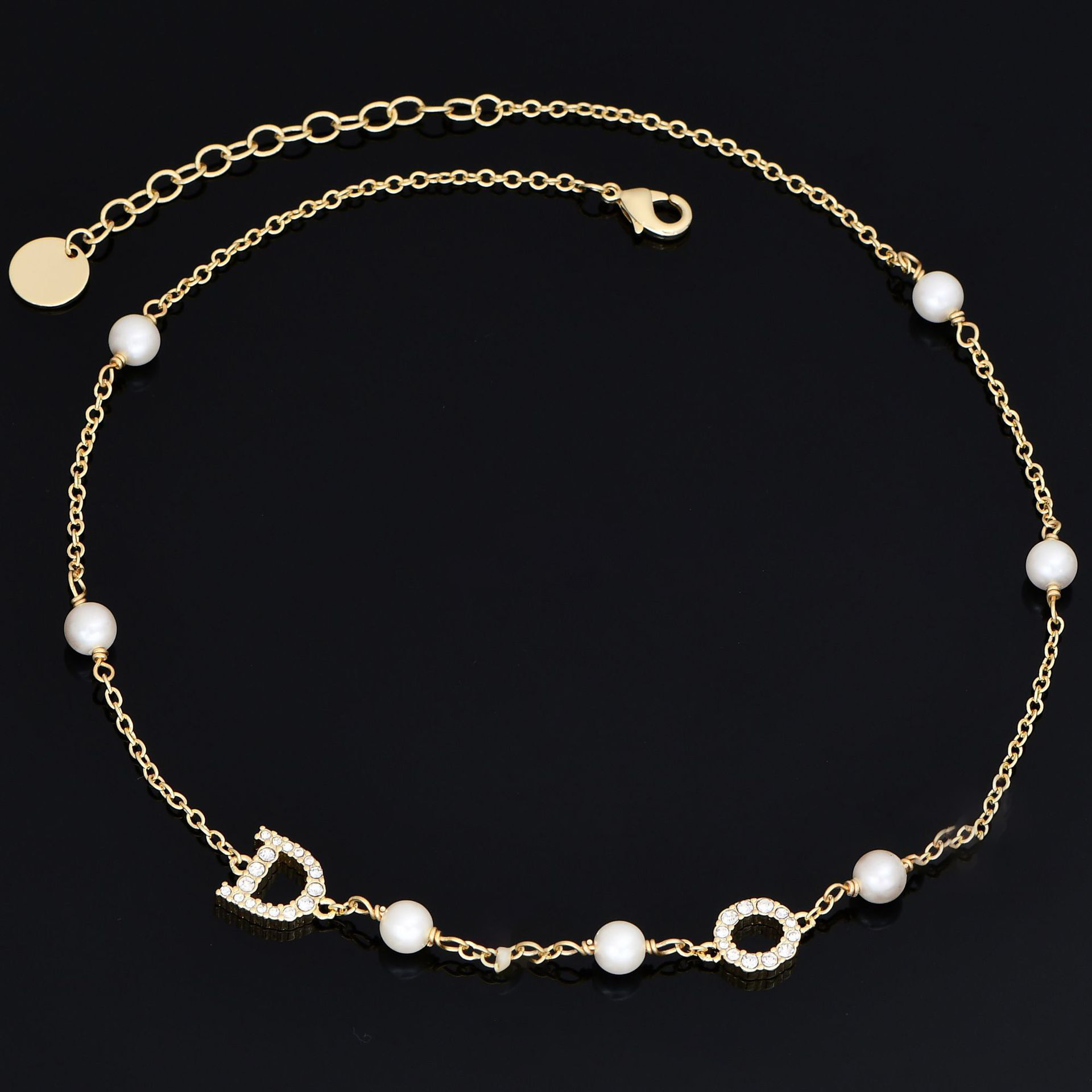 High Version Diamond pearl necklace letter Designer Jewelry set for women Luxury Gift Stainless 18K Gold Plated Lady Choker High Quality party necklaces