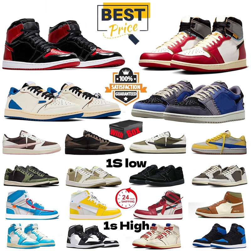 Designer 1 Basketball Shoes For Men Women 1s low University Blue Dark Mocha Chicago Top UNC Hyper Royal High Bloodline Satin-Snake Taupe Haze Mens Trainers Sneakers
