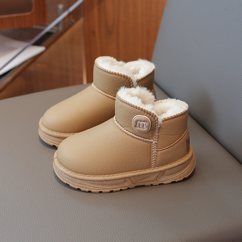 designer boots Snow Slip On Short Boots Cotton Fleece Lined Warm Shoes for Kids