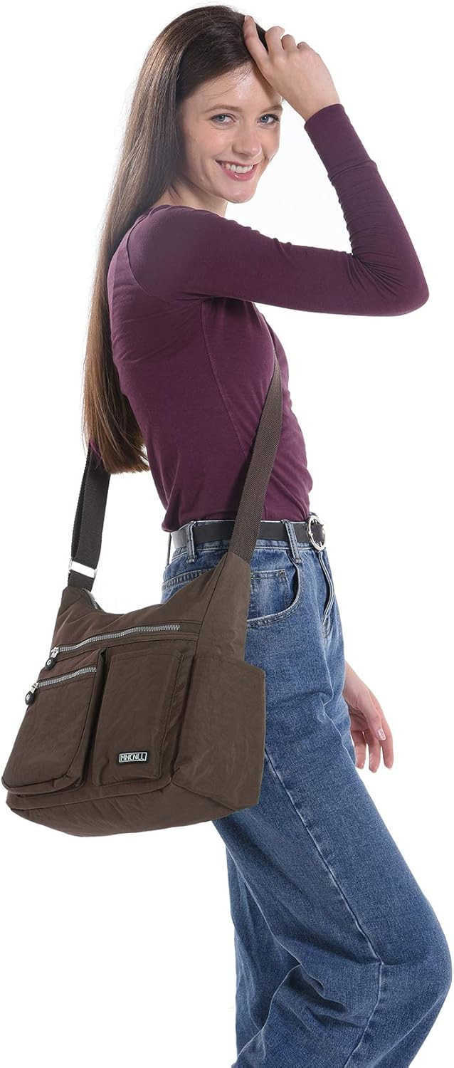 Crossbody Bag with Anti Theft RFID Pocket Women Lightweight WaterResistant PurseW250910