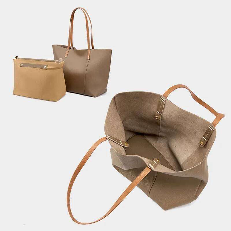 Genuine Leather Women's High Quality Large Capacity Women Tote Bag Fashion Cowhide Female Shopping Shoulder Bags 2378 250911