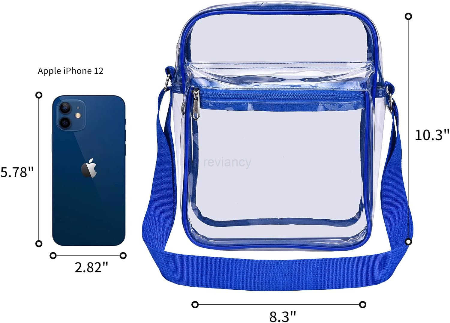 Clear Purse Bag for Stadium Events Clear Messenger Bag for Men and WomenW250911