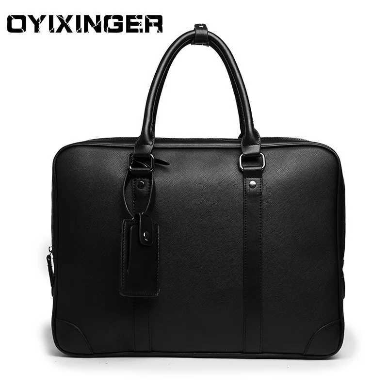 New Men Messenger Computer Bag Man 14inch Leather Laptop Briefcase Handbag Single Bolso Bags Bandolera Hombre Sac Homme Women Z250906