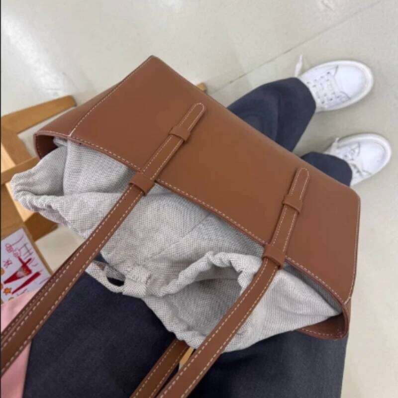New Commuter Large Capacity Tote Handbag Handheld Single Shoulder Crossbody Bag Female Casual Niche Lining Shopping Bags