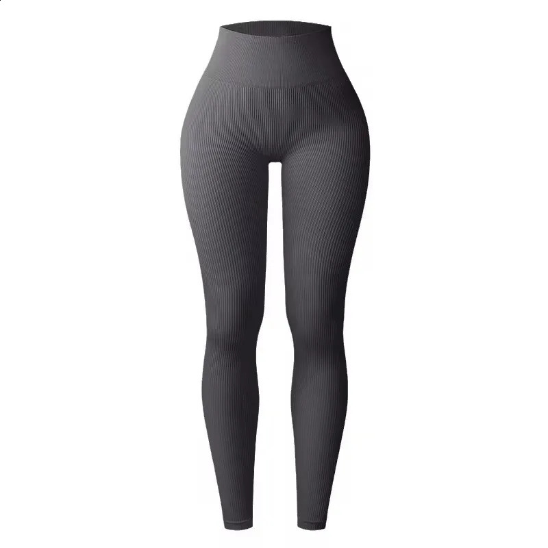 Womens seamless knitted thread yoga pants high waisted sports leggings hip lifting running training slimming and fashionable 250823
