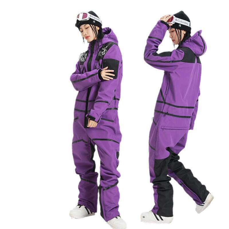 Professional Men's And Women's Snowboard Suit Thickened Couple Double Board One-Piece