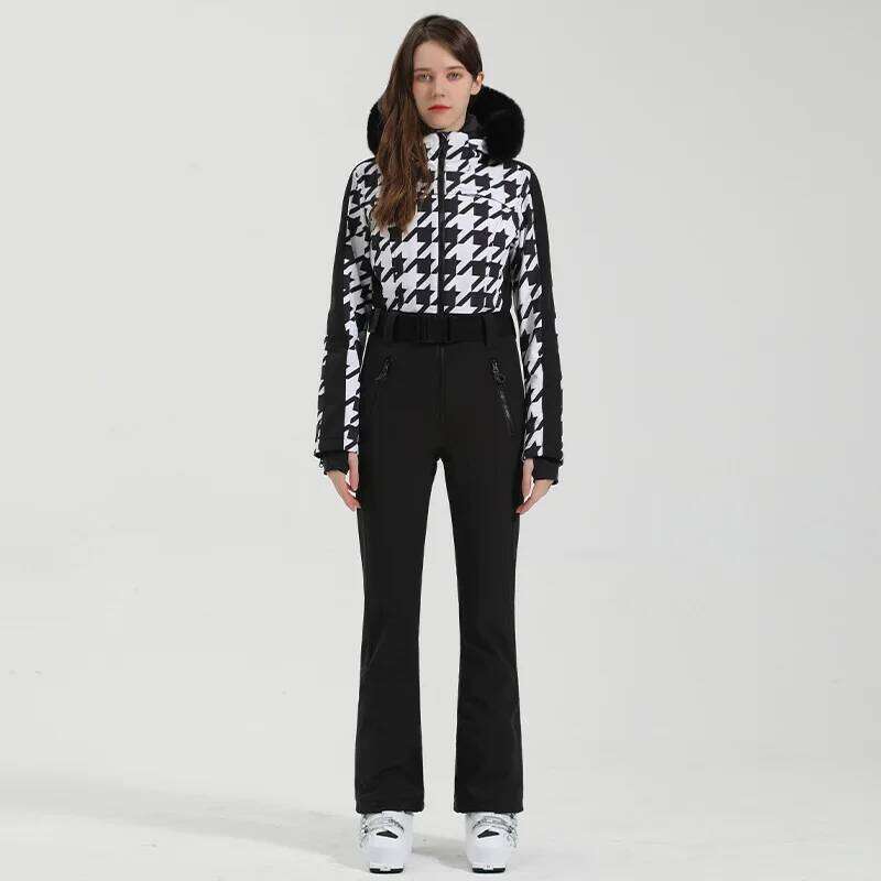 One-Piece Ski Suit For Women, Snowboard Overalls, Windproof And Waterproof, Breathable Clothing, Thickening, Skiing Suit, Winter