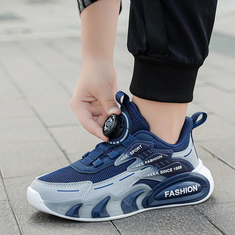 Fashion Kids Sports Breathable Mesh Boys Girls Sneakers Rotary Buckle Children Casual Walking sports Outdoor Running Shoes C260130