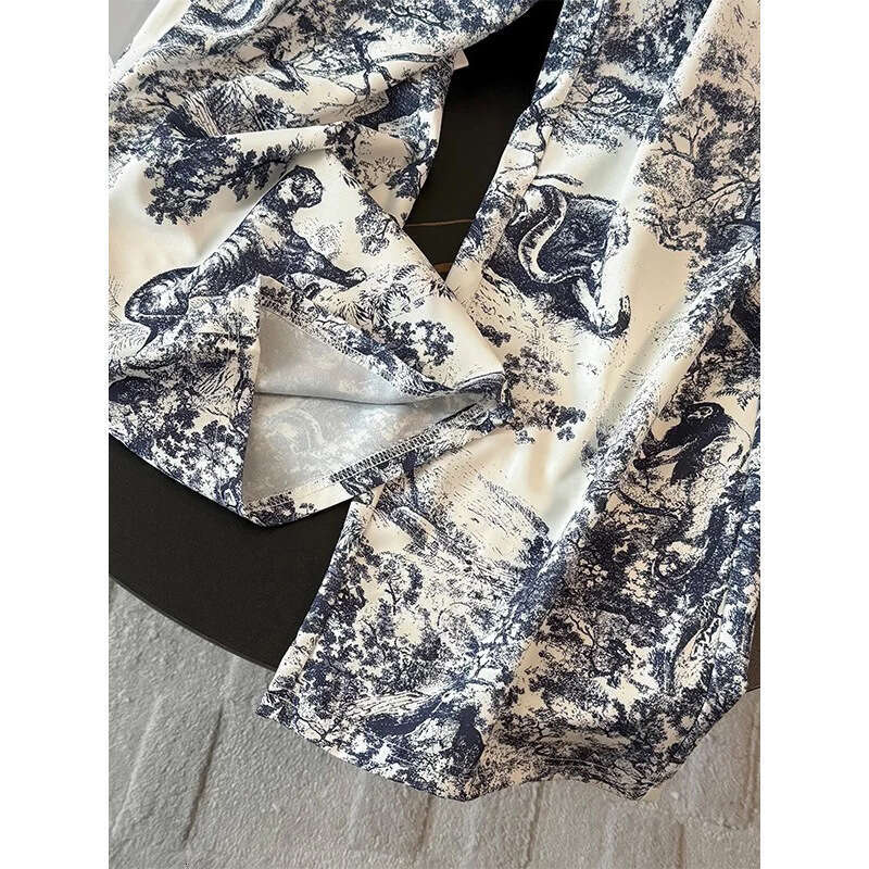 New Trendy Brand Street Style Casual Sports For Women Summer Short Sleeve Round Neck T-Shirt High Waist Wide Leg Pants Two-Piece Set