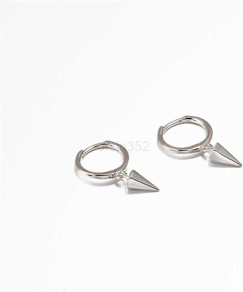 Punk Spike Dangle Drop Hoop Earrings for Women Teen Girls Men Sterling Silver Charms Hoops Cuff Cartilage Stud Tragus Helix Wrap Minimalist Geometric 