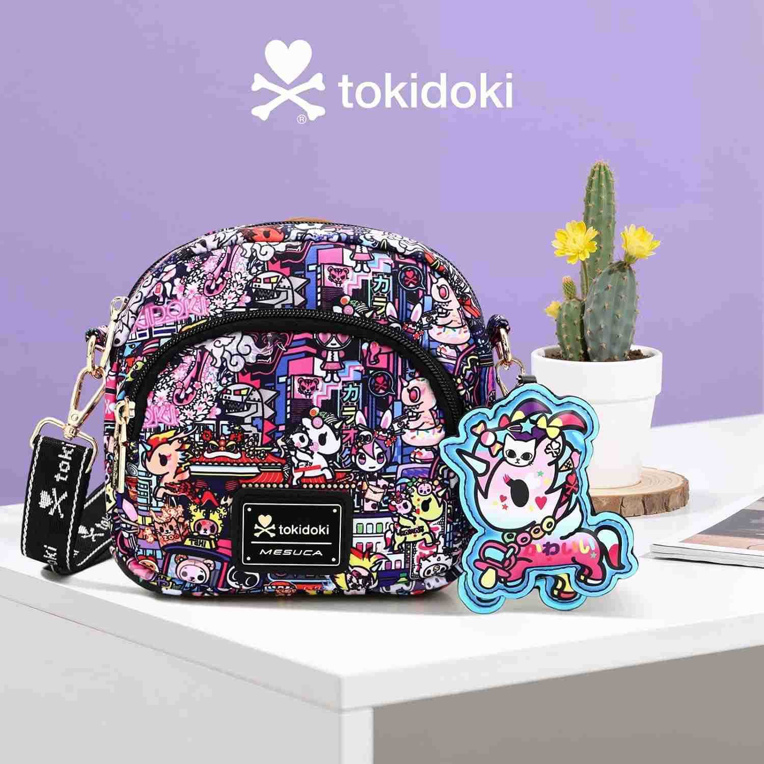 Small Crossbody Purse with Unicorno Keychain Cute Mini Shoulder Bag Wallet Gift for Teen Girls Shopping TravelW250911