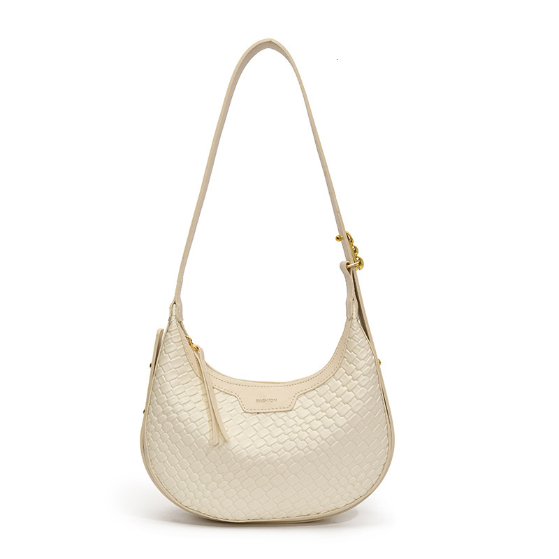 2025 new cross-border shoulder bag luxury bag hand woven crescent bag designer bag large capacity armpit bag women's crossbody bag