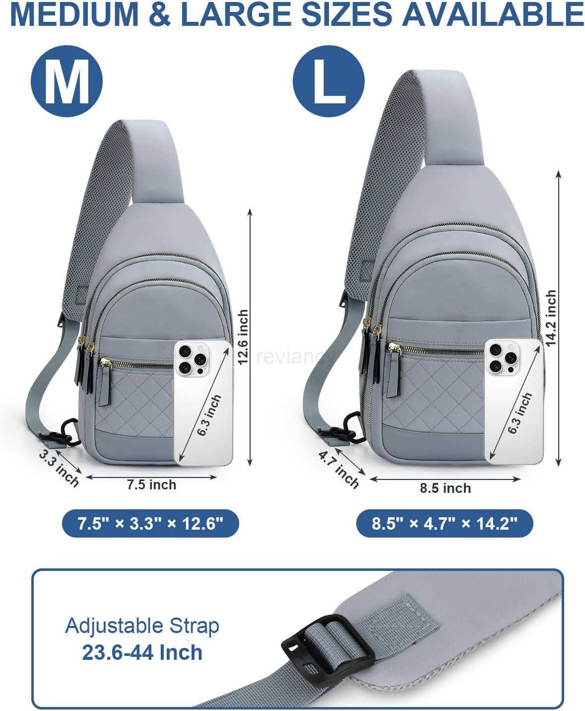 Sling Bag for Women Men Waterproof Crossbody Bags for Women Trendy Casual Fanny Pack with Convertible Shoulder Strap Chest Bag for Travel HikingBlack 