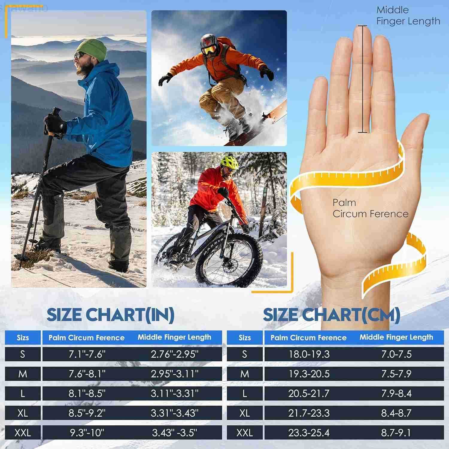 Winter Gloves for Women Men 3M Thermal Insulation Lycra Fabric Windproof Touchscreen AntiSlip Cold WeatherW250911