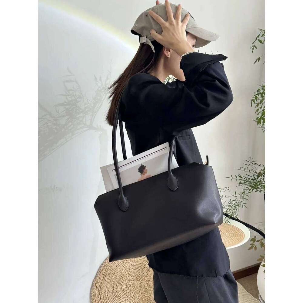High Quality Soft Long Handle Fashion Tote Genuine Leather Women Shoulder Bag Office Large Capacity