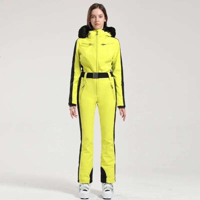One-Piece Ski Suit For Women, Snowboard Overalls, Windproof And Waterproof, Breathable Clothing, Thickening, Skiing Suit, Winter