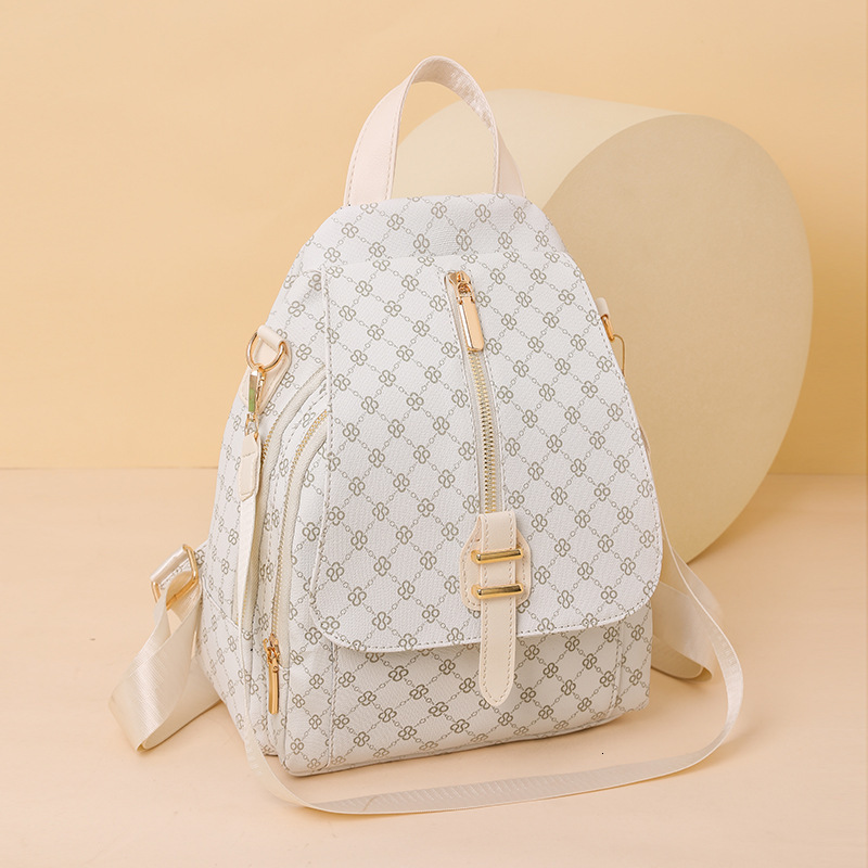 Designer luxury 2025 New Korean Style Soft Leather Backpack for Women, Fashionable Simple Multi-use Commuter Bag, Small Trendy Women's Backpack