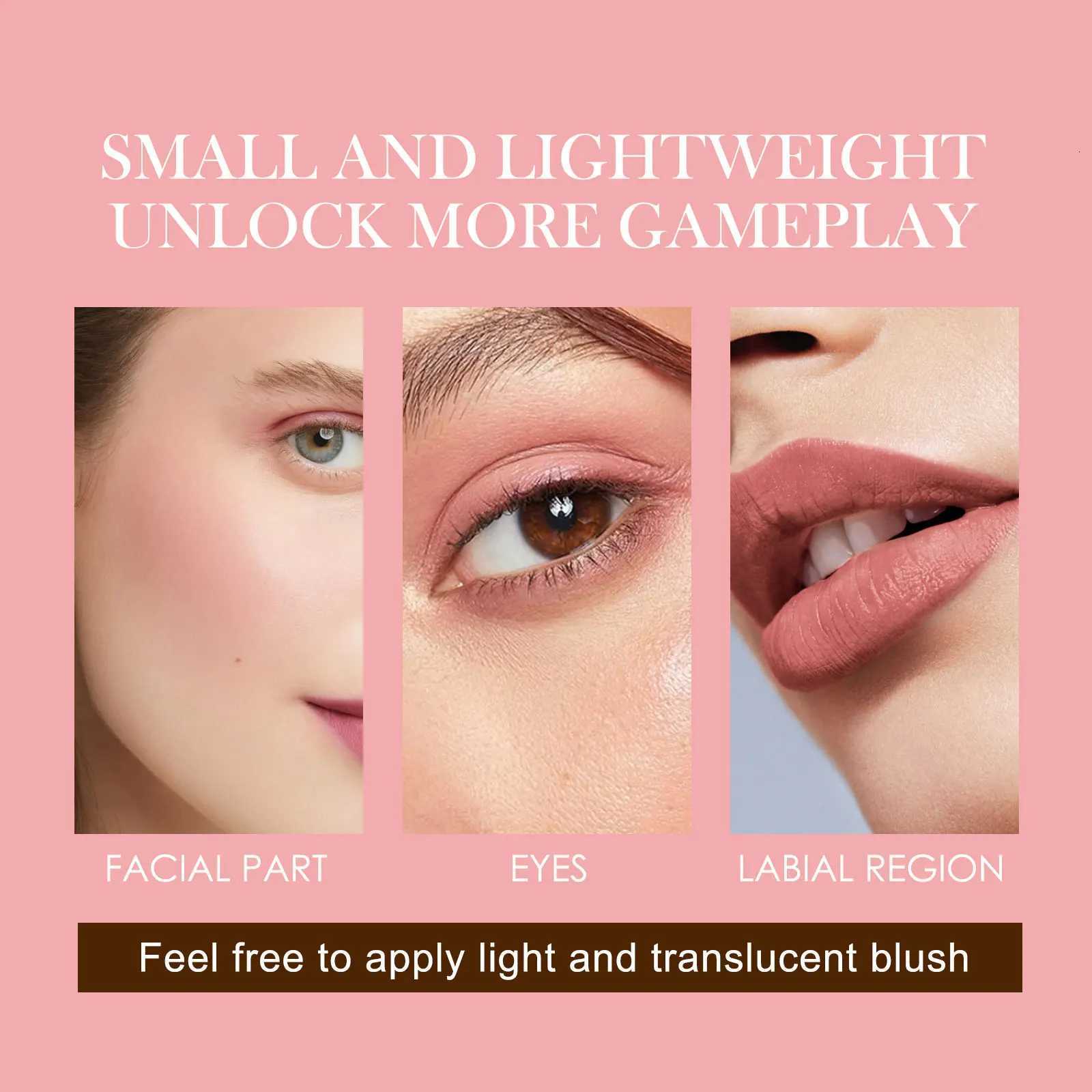 EELHOE Blush Stick Tinted Moisturize Waterproof Makeup Rouge Cream Tube Brightening Tone Easy Color Eye Cheek Lips Blusher Stick W250911