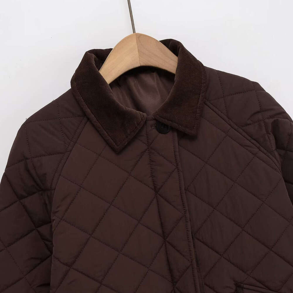 DHEssentials Z Style 2025 New Fashionable Elegant Women's Long Sleeve Solid Color Cotton Jacket