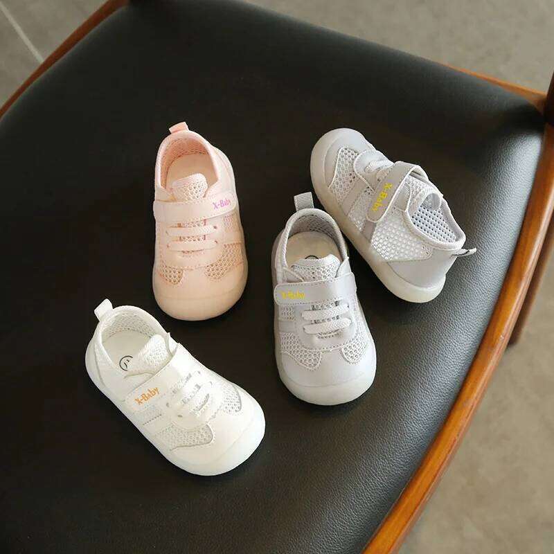 Baby Boys Girls Summer Breathable Soft Bottom Casual through the Mesh Non-slip Wear-resistant Toddler Shoes