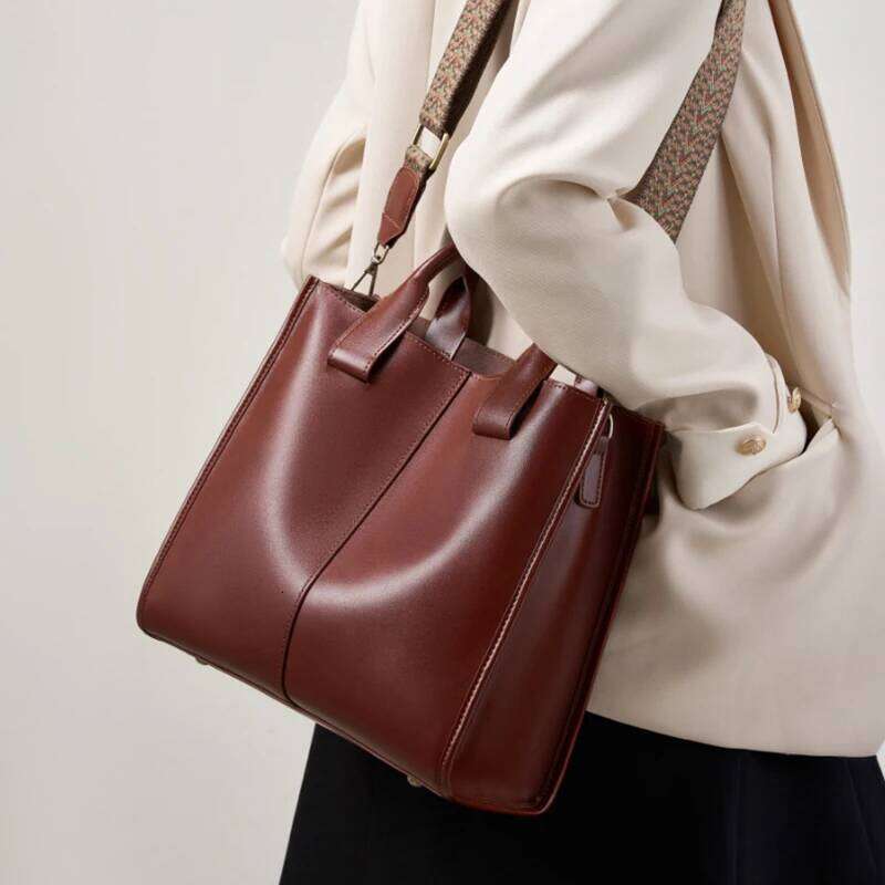 Genuine Leather Women's Shoulder Bag Designer Women Crossbody Bucket Bags High Quality Cowhide Handbags 2