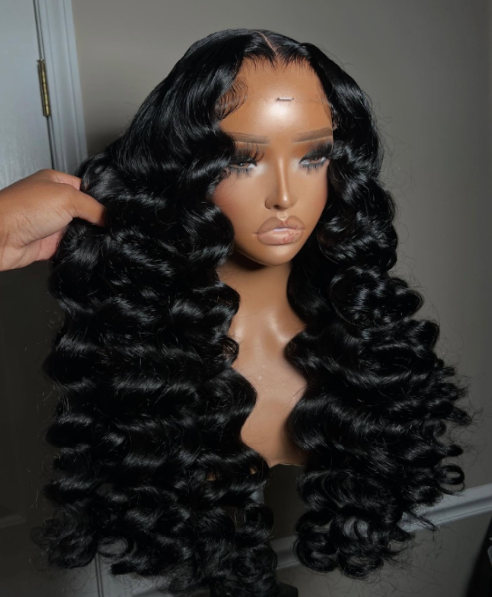 30 Inch Deep Wave Frontal Wigs 13x6 HD Lace Frontal Wigs Curly Human Hair Wigs Pre Plucked Brazilian 200 Density Glueless Wigs Ready To Wear For Women