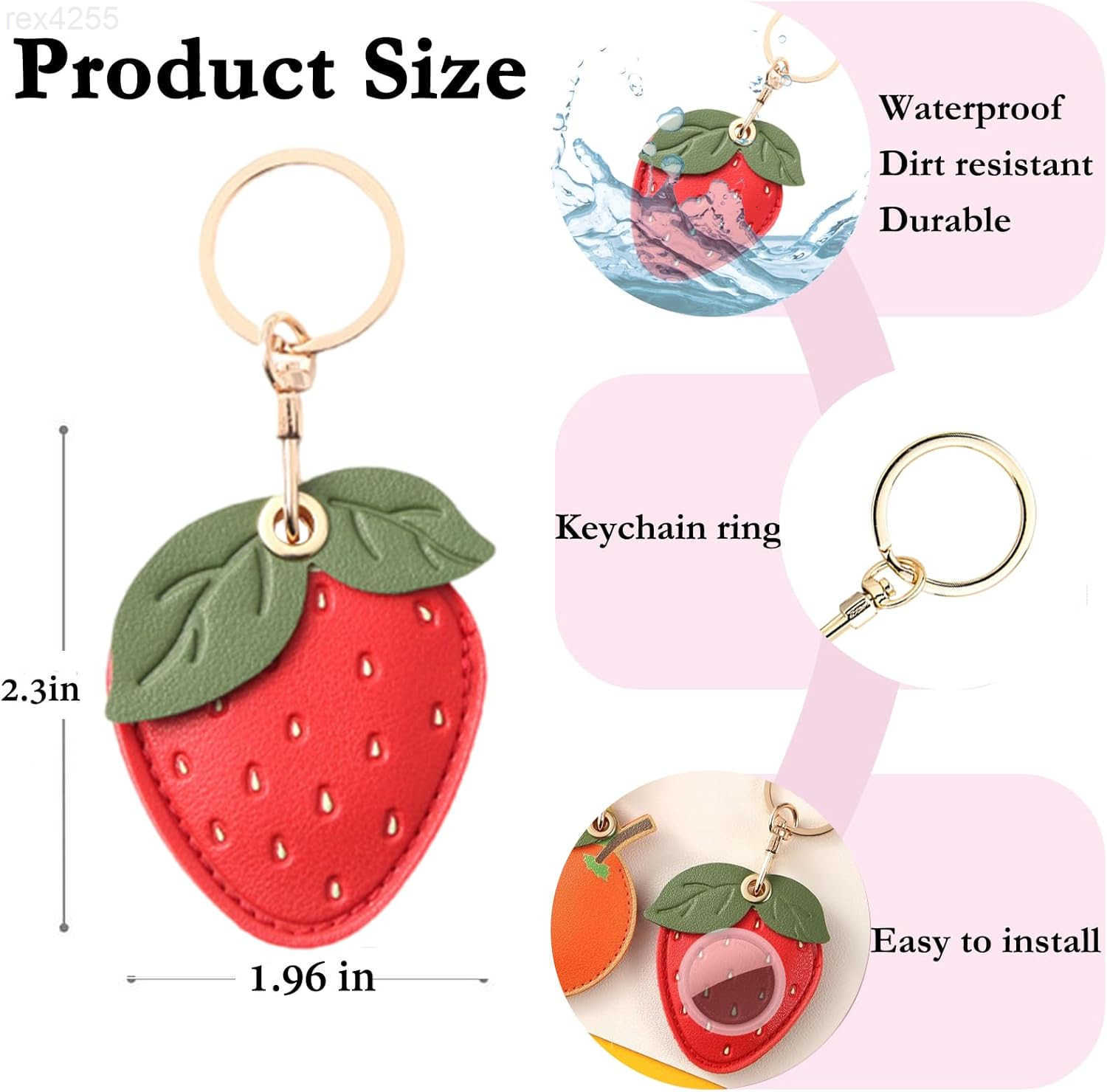 Leather Keychain Case Holder for tagProtective Air Tag Cover with Keychain RingAntiScratch Airtags Case for KeysW250911