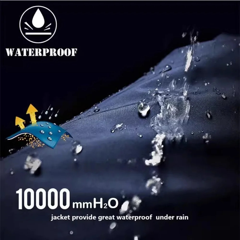 Mens Winter Parkas Outdoor Jacket Thicken Fleece Warm Waterproof Windbreaker Ski Jackets Climb Men Thick Coat 250911