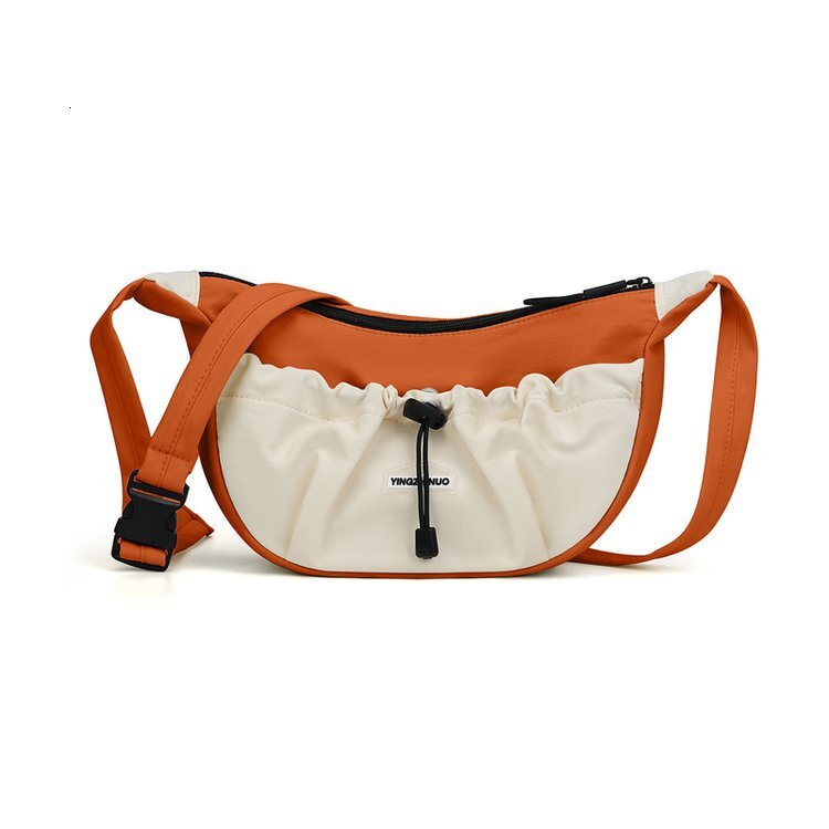 Fashion Pleated Commuter Luxury Bag Dumpling Bag Free Shipping Capacity Lightweight Simple Shoulder Bag Designer Bag Design Color Block Handheld Cross