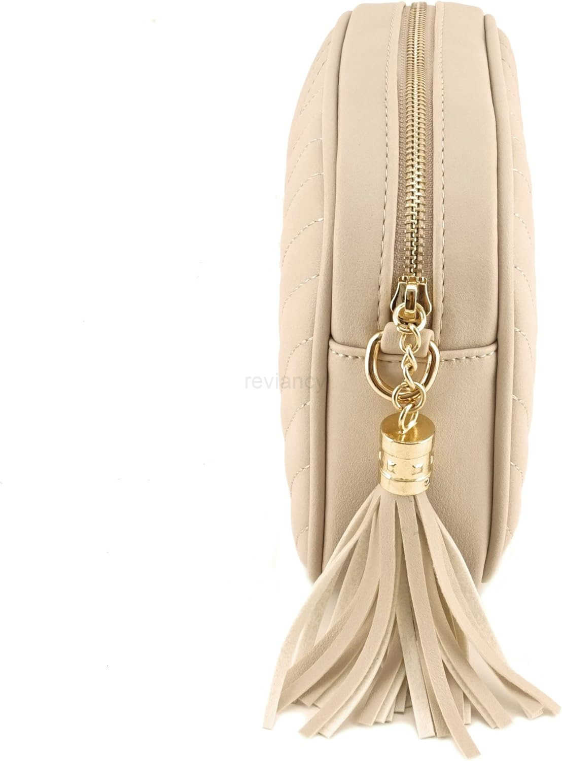 Simple Shoulder Crossbody Bag With Metal Chain Strap And Tassel Top ZipperW250911