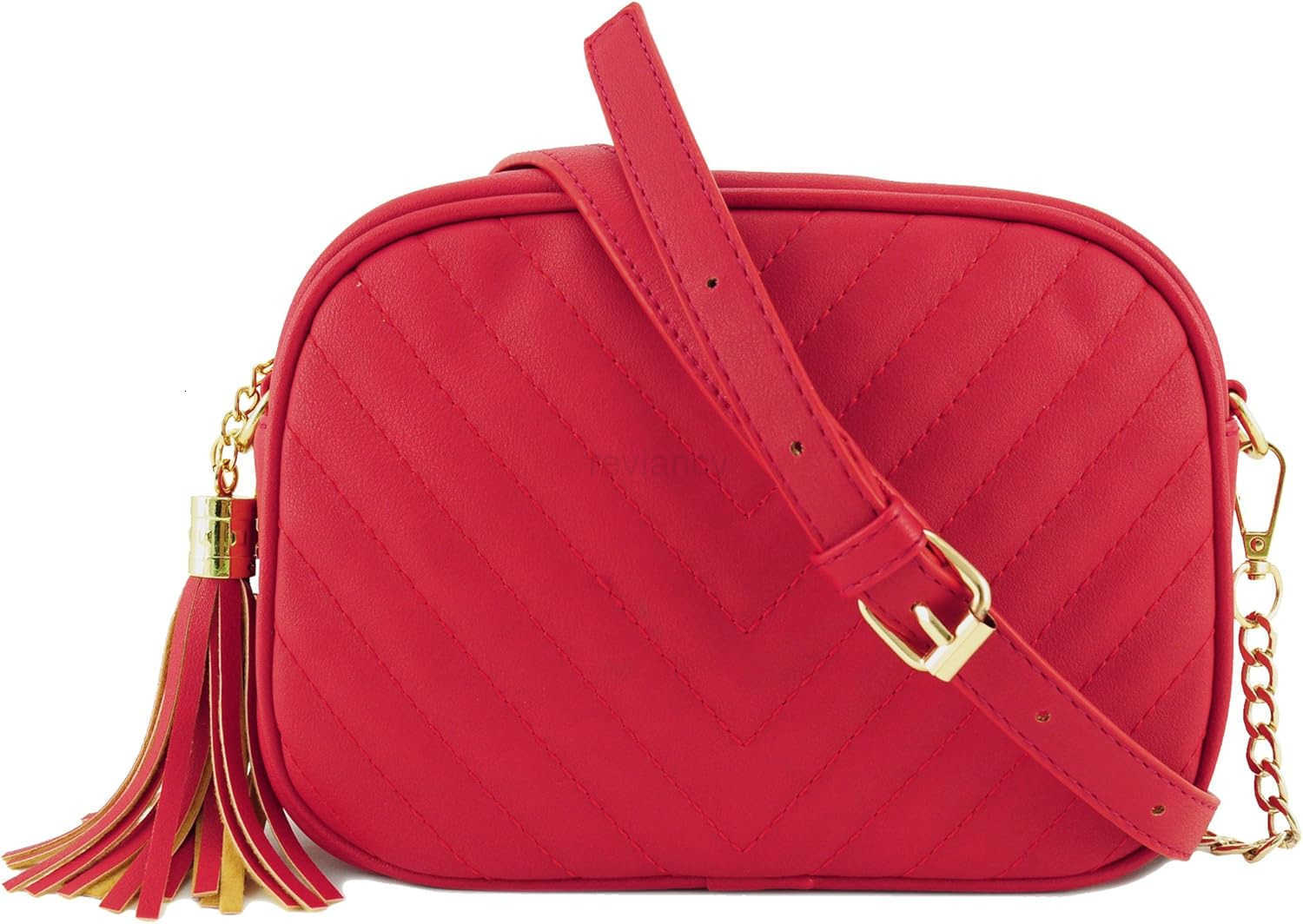 Simple Shoulder Crossbody Bag With Metal Chain Strap And Tassel Top ZipperW250911
