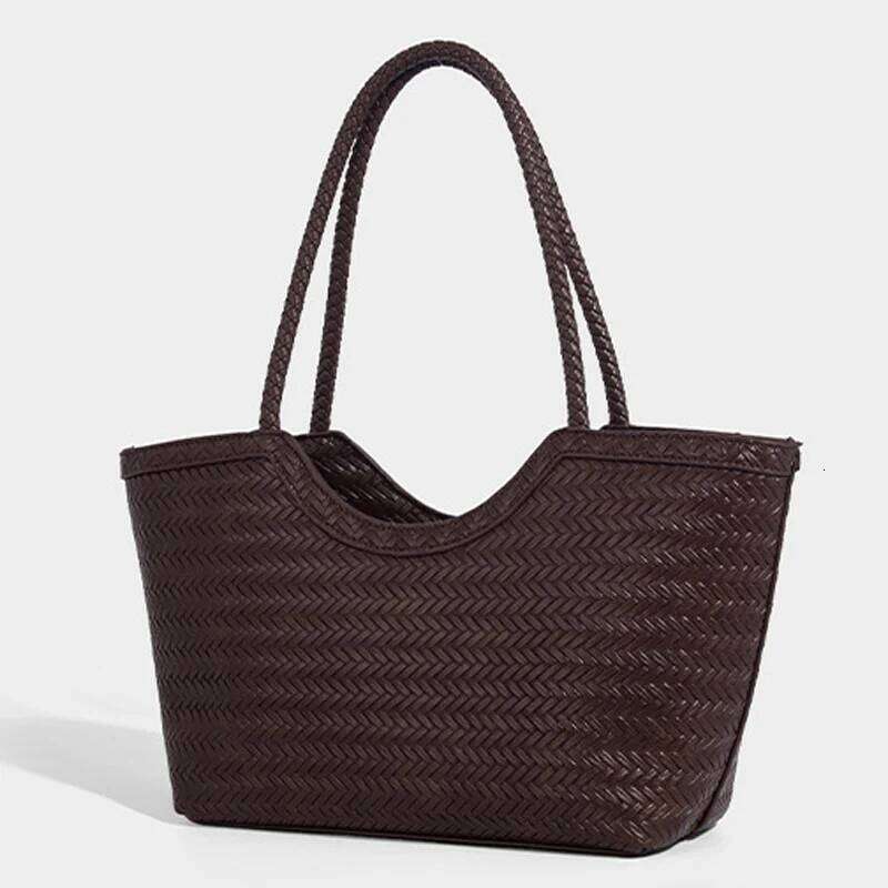 Large Capacity Commuter Woven Women's Handbag 2025 New High Quality Basket Shoulder Fashion Versatile Tote Bag