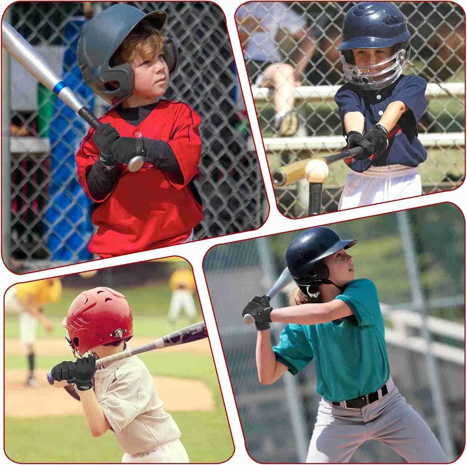 Baseball Batting Gloves for Adult Youth Grip Breathable Softball Batting Gloves Fit Men Kids Boys GirlsW250911