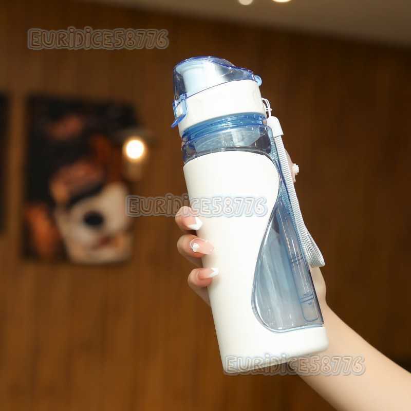 Travel Cup Sports Space Cup High Appearance Bottle Doublelayer Plastic Cup Water Cup Summer Water Bottle H250911