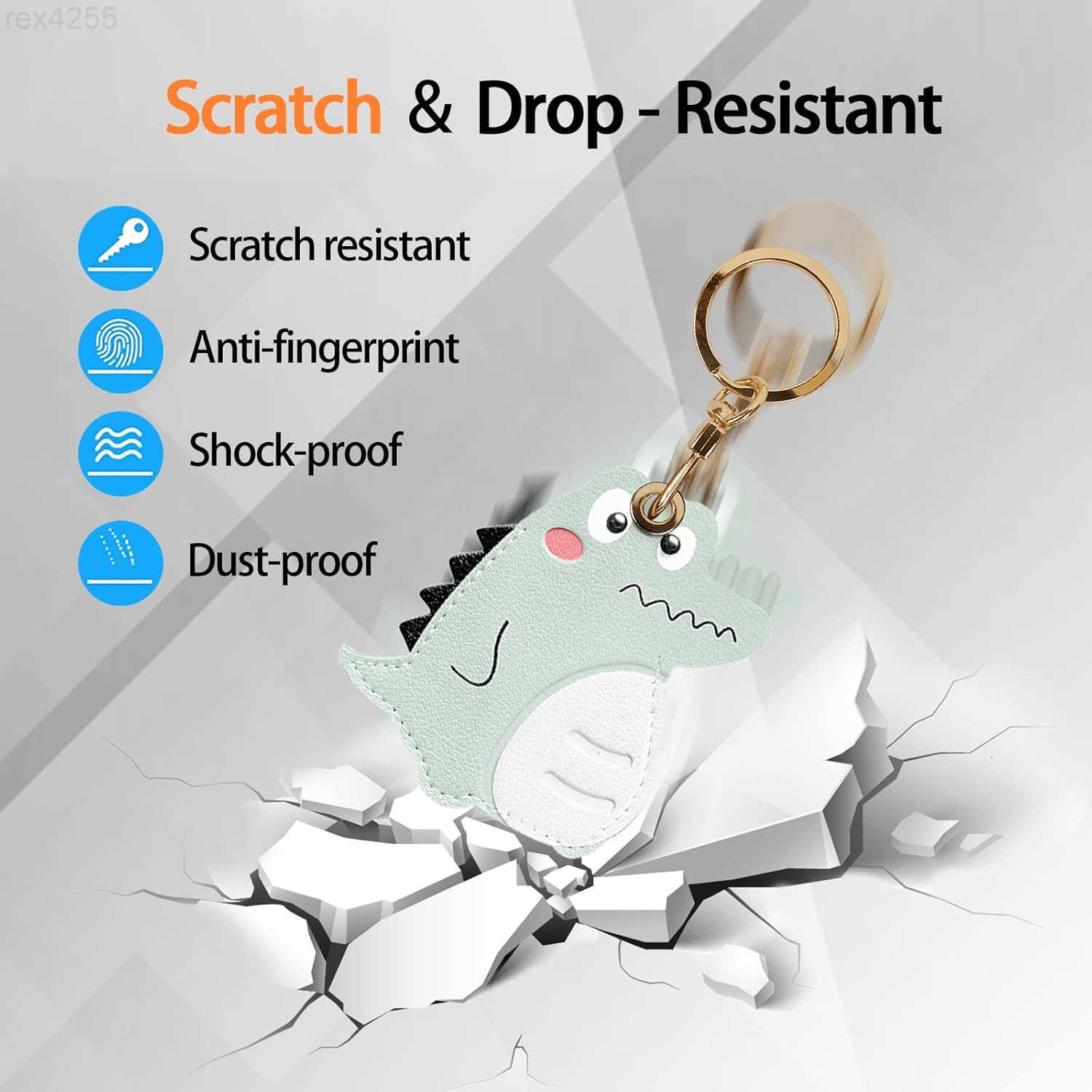 Keychain Case Holder Compatible withTag GPS Airtag Keychain Finder Tracker with Key Ring AntiScratch Protective Air Tag CoverW250911