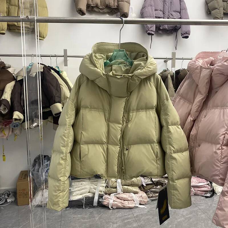 Winter Thickened Hooded Jacket 2025 New Temperament Women Jackets White Duck Down Women's Coat H574