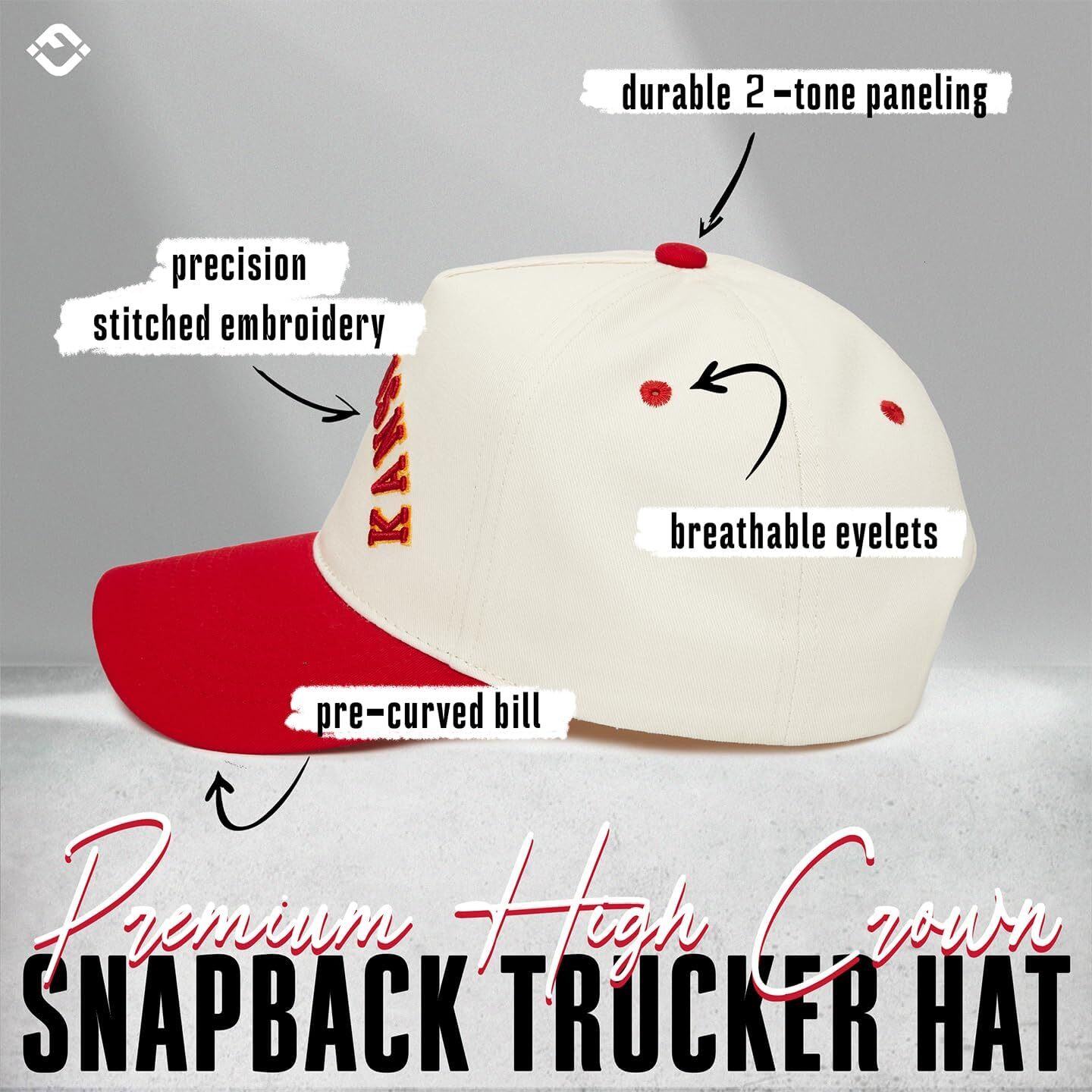 Upside Down City Trucker Hat for Men and Women Unisex 3D Embroidered Gameday Baseball Cap, Retro Snapback Hats