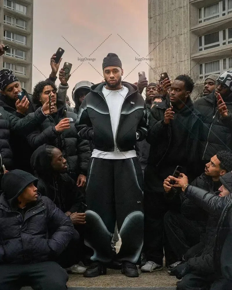 Gothic Harajuku American dark style individual men clothing Y2K fashionable casual full zipper hoodie trendy loose sweatshirt 250911