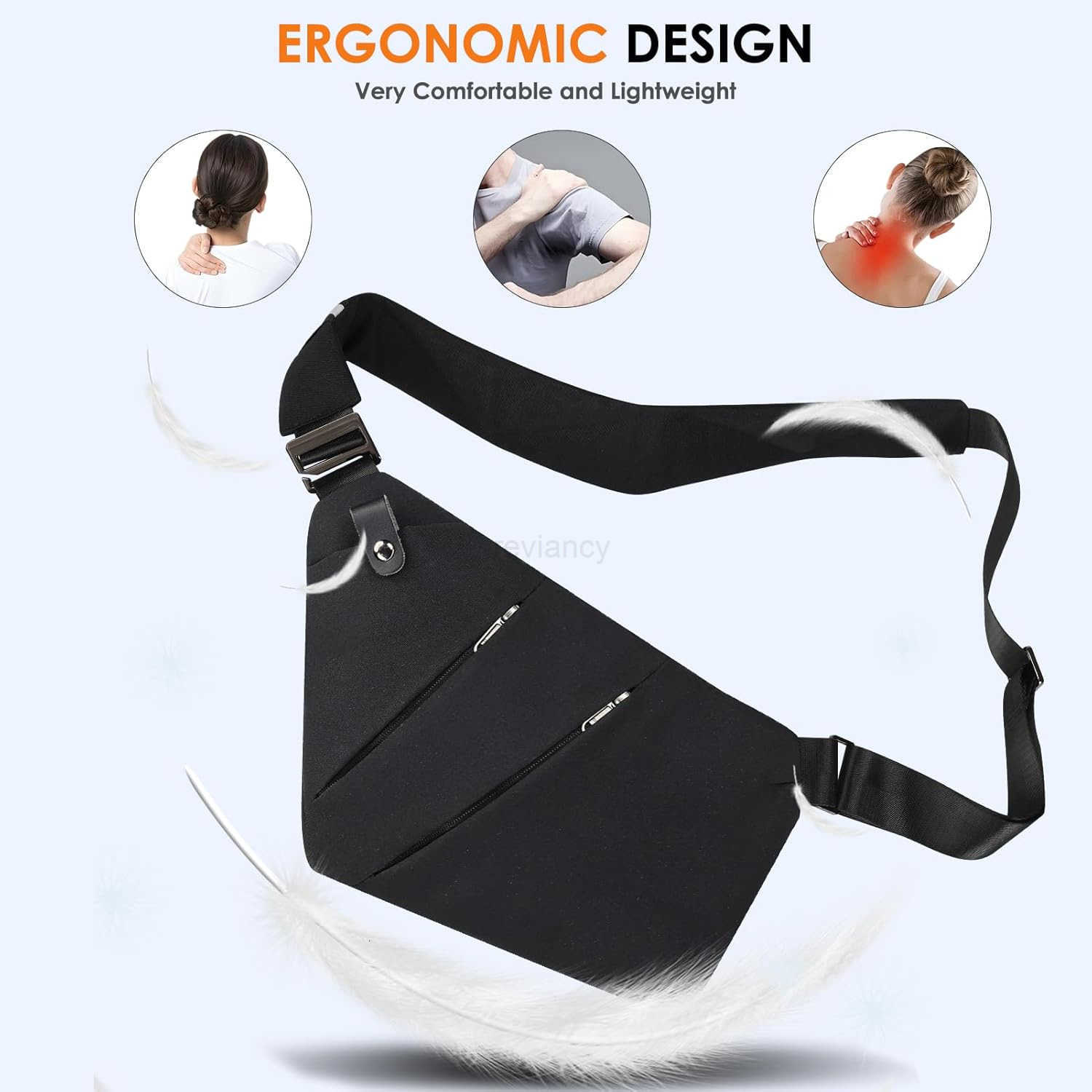 Sling Bag AntiTheft Crossbody Bag for Women Men Sling Backpack Multipurpose Travel Essentials Hiking Chest Bag DaypackW250911