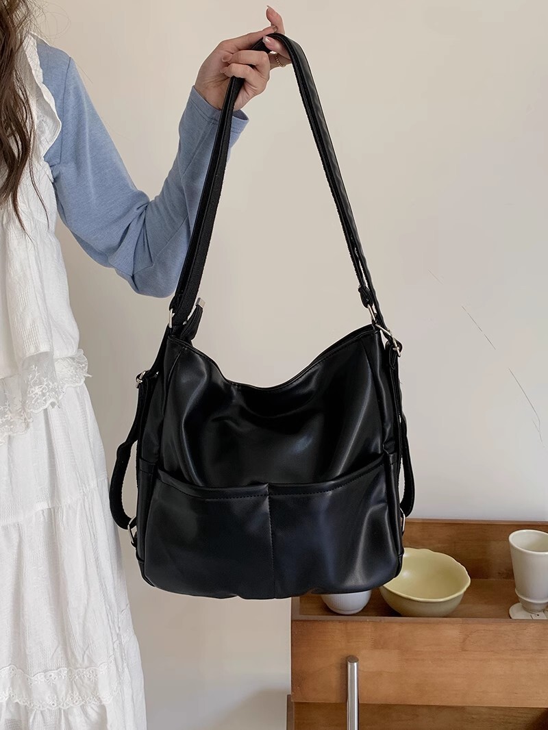 Designer luxury 2025 Spring New Soft Leather Bag for Women Large Capacity Three-in-One Commuter Tote Bag Multifunctional Backpack Crossbody School Bag