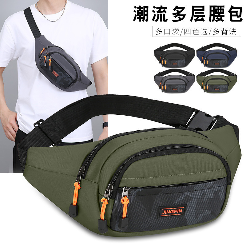 New Sports Luxury Bag Waist Bag For Men Outdoor Free Shipping Multi Functional Designer Bag Waterproof Wear Resistant Large Capacity Cashier Business 
