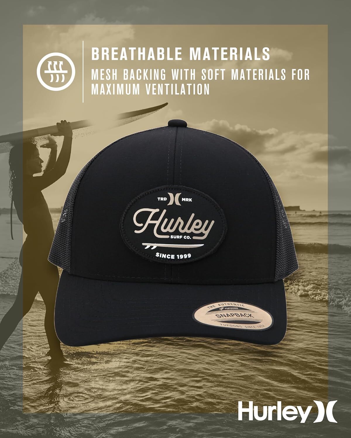 Mens Hat - Beach Break Trucker Water Resistant Baseball Cap