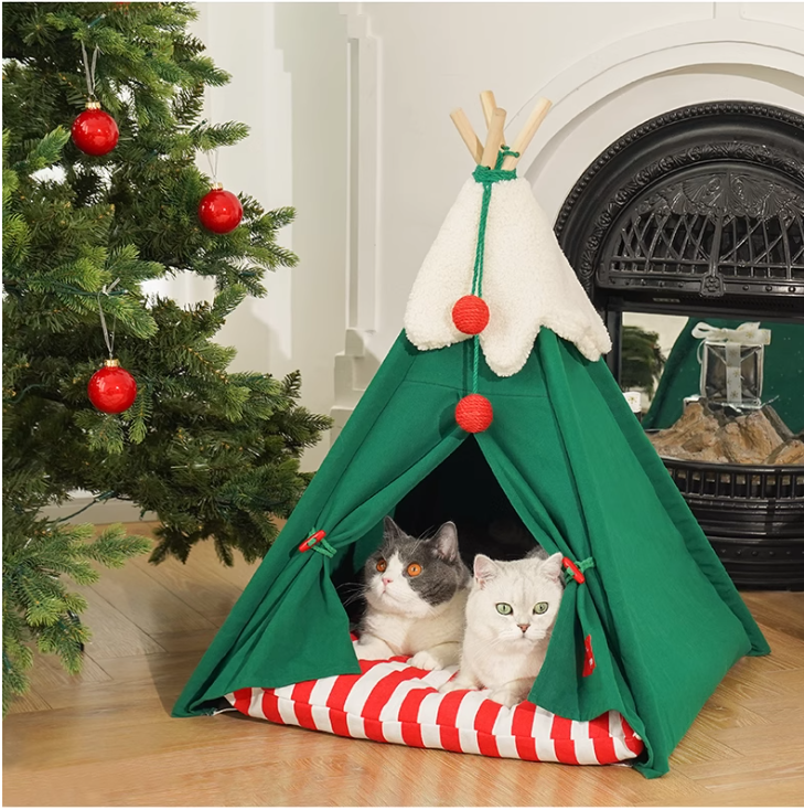 Chic Cat Condo: Soft-Sided Heated Shelter w/ Removable Liner Perfect For Chilly Climates