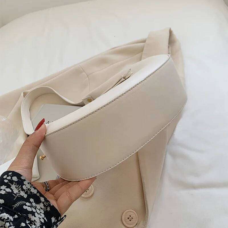PU Leather Women Designer Handbag Purses New Fashion Vintage Wallet Double Zipper Half Moon Crescent Hobos Shoulder Bags
