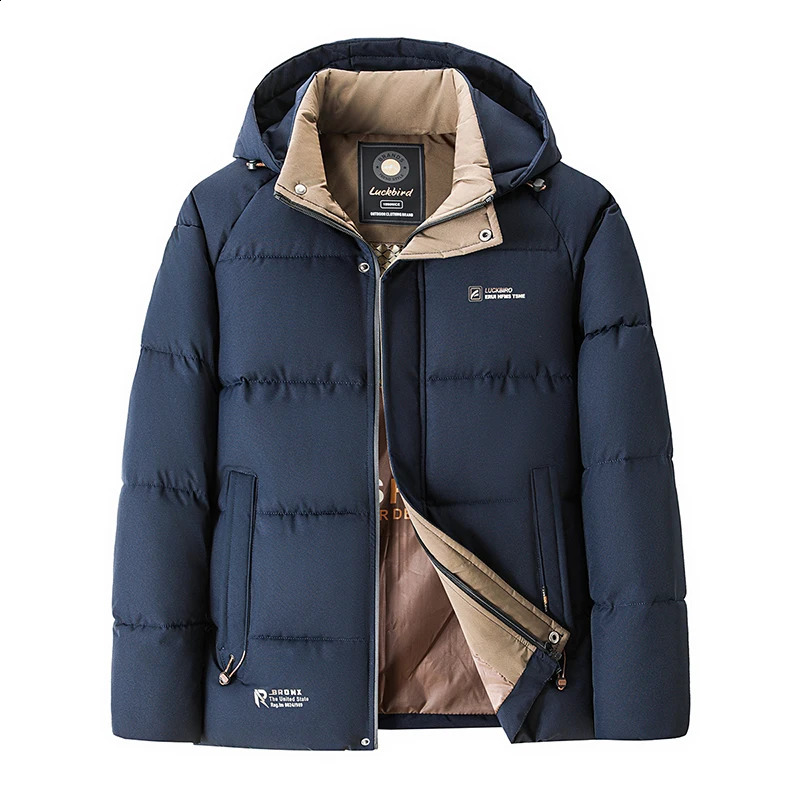 Top Grade ner Men Parka Jacket Thick Casual Fashion Hooded Cropped Windbreaker Quilted Bubble Coats Mens Clothes 250911