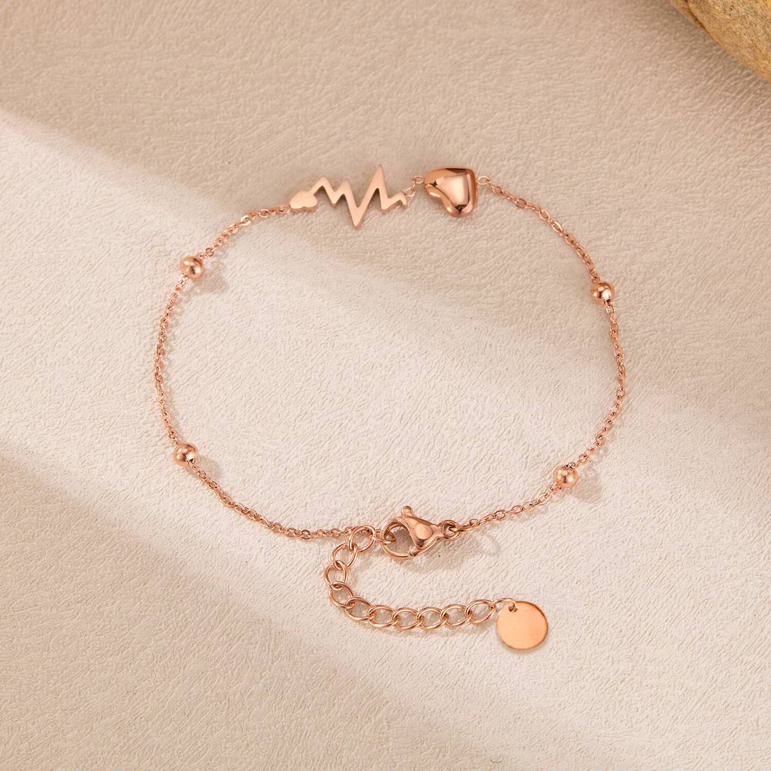 Heartbeat Personality Temperament Love Titanium Steel Fashion Bracelet