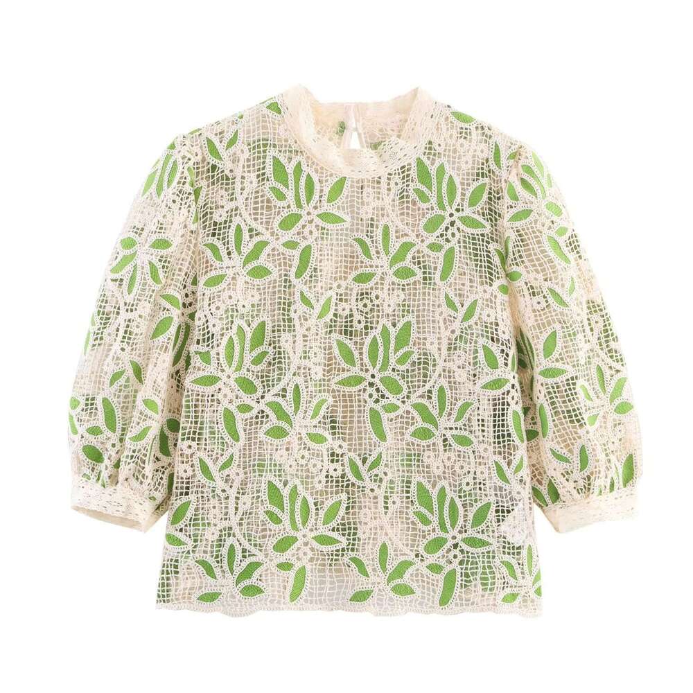 DHEssentials INS Summer Hollow Embroidery Style 2025 New Elegant Slimming Fashion Two-Piece Set