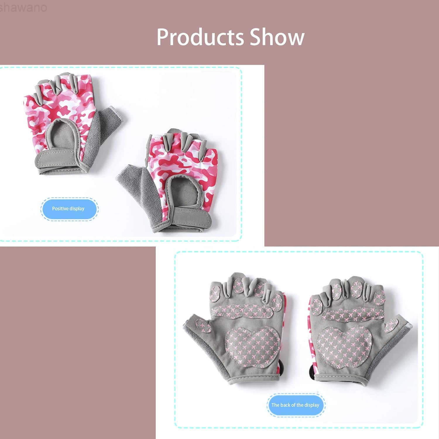 Half Finger Cycling Gloves Breathable Non Slip Bike Riding Gloves with UV Protection for Boys Girls Aged 610W250911