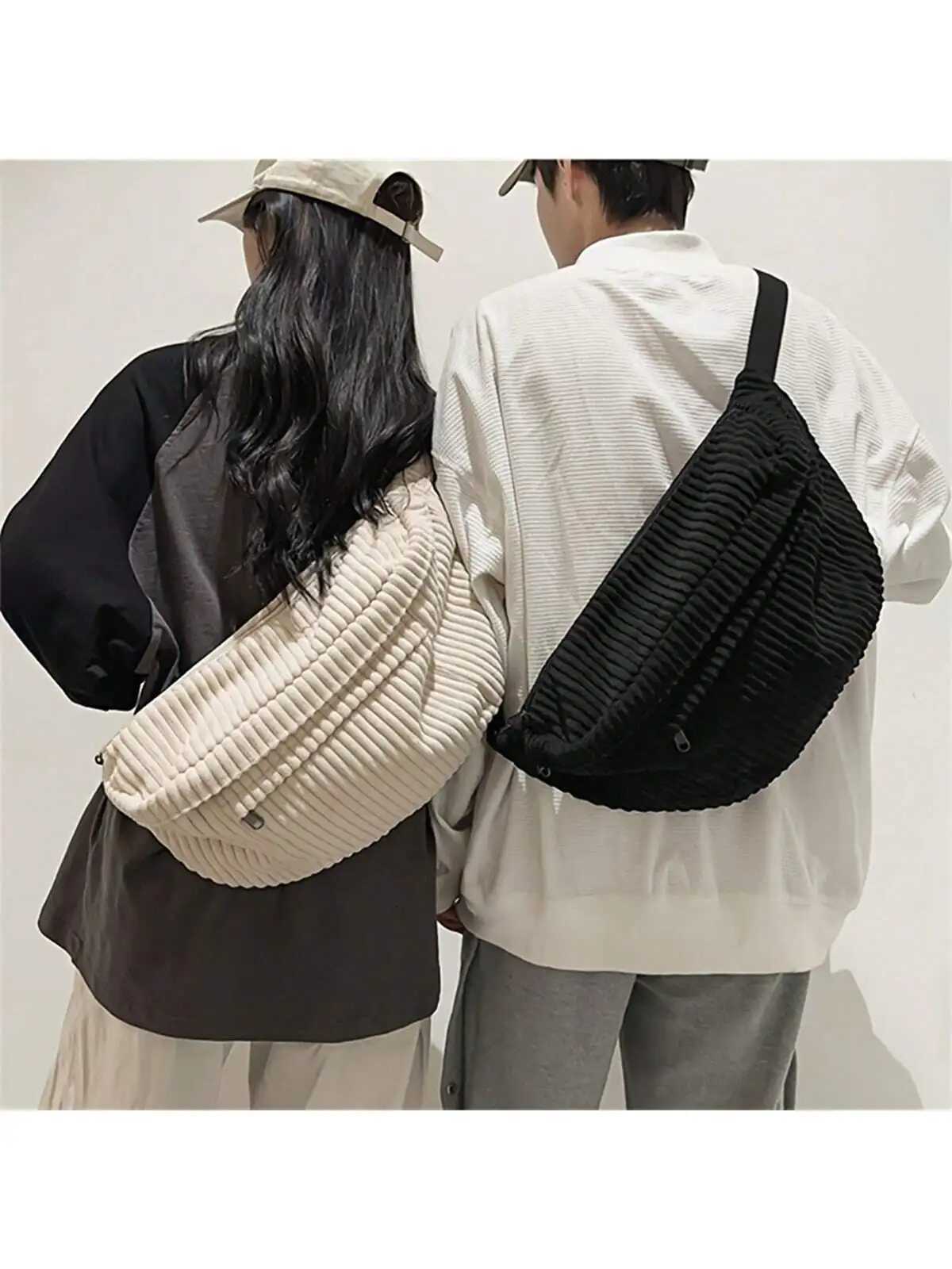 1pc ExtraLarge Corduroy Sling Bag Stylish Crossbody for All Occasions Spacious MultiPurpose Comfortable Design Z250911
